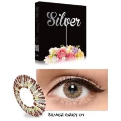 Alternative view of Softlens Warna Bulanan 15 MM X2 ICE SILVER