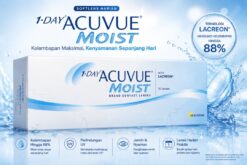 Softlens Harian Acuvue Moist isi 10 Pcs Tampak depan