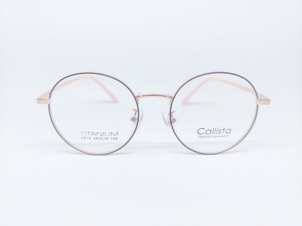 Frame Kacamata Callista 2818 Rosegold Hitam
