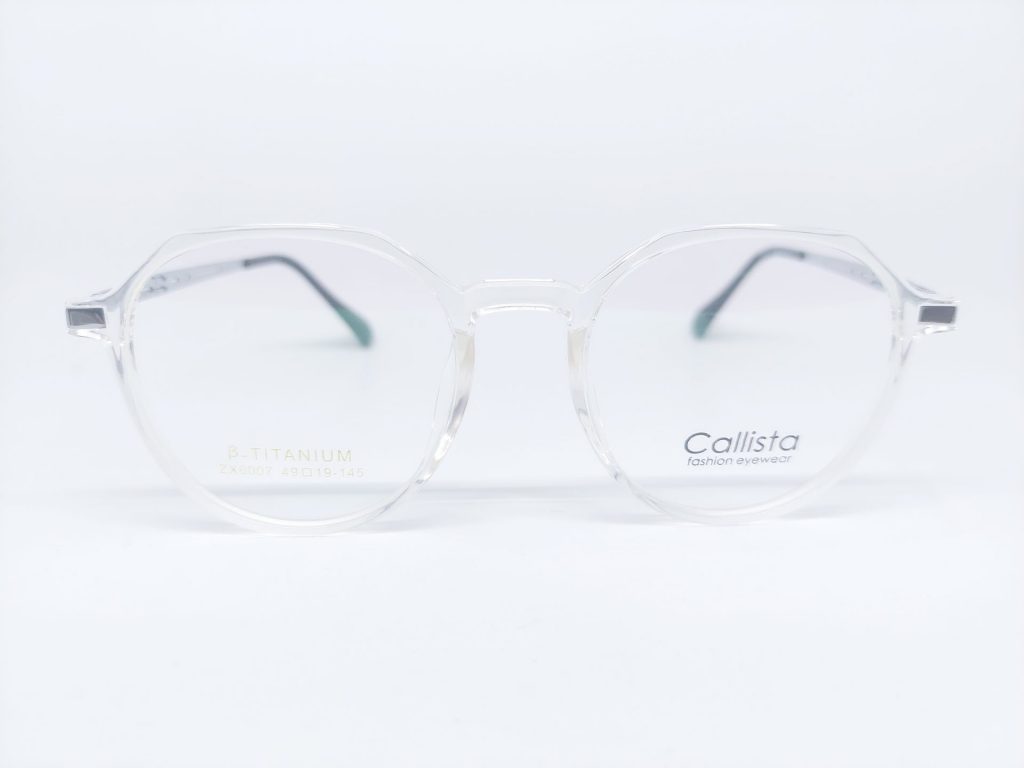 Frame Kacamata Pria Callista ZX6007 Warna Clear White
