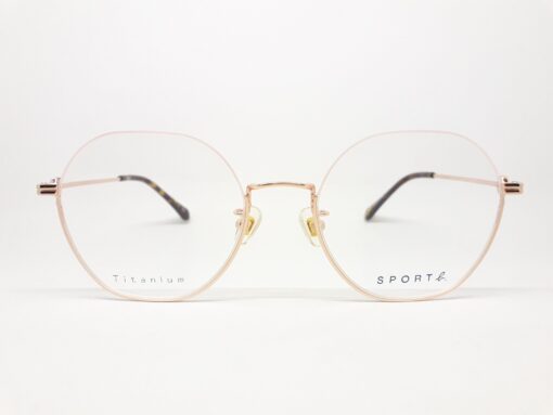 Frame Kacamata Fashion Agnes B ABS03004X Warna Rose Gold