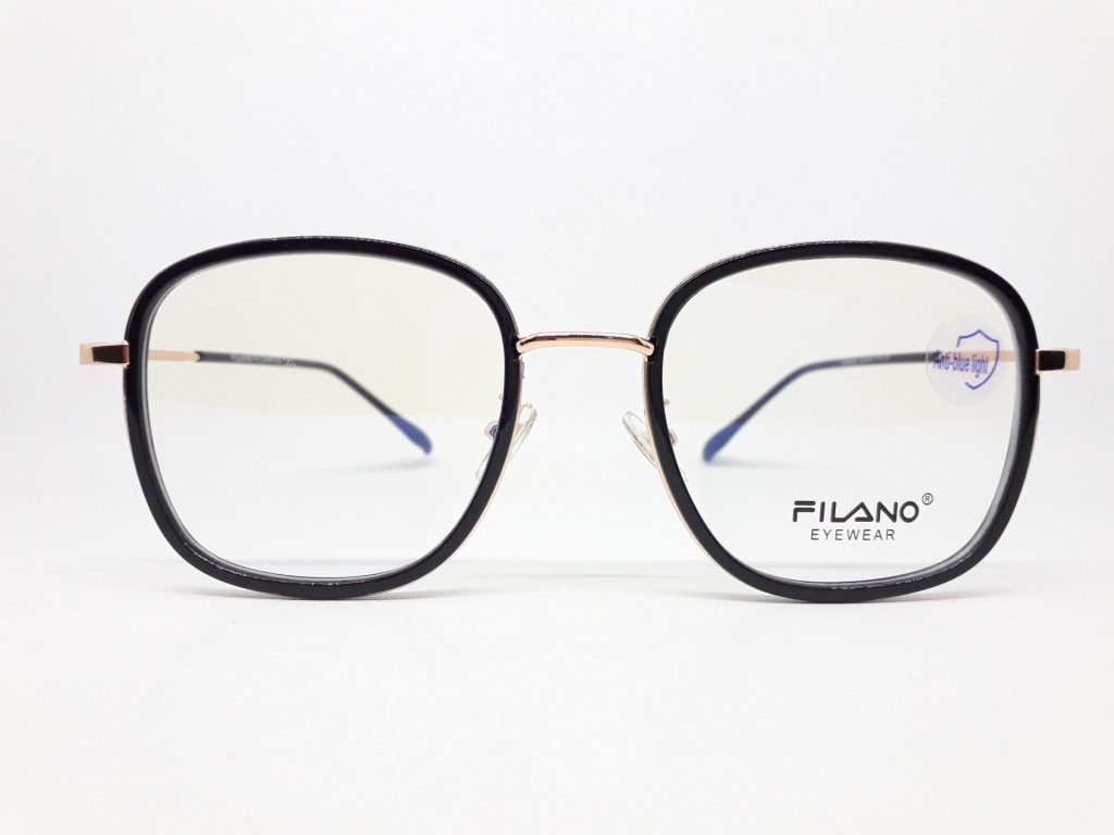 Frame Kacamata Fashion FILANO FM69038 Warna Hitam Emas