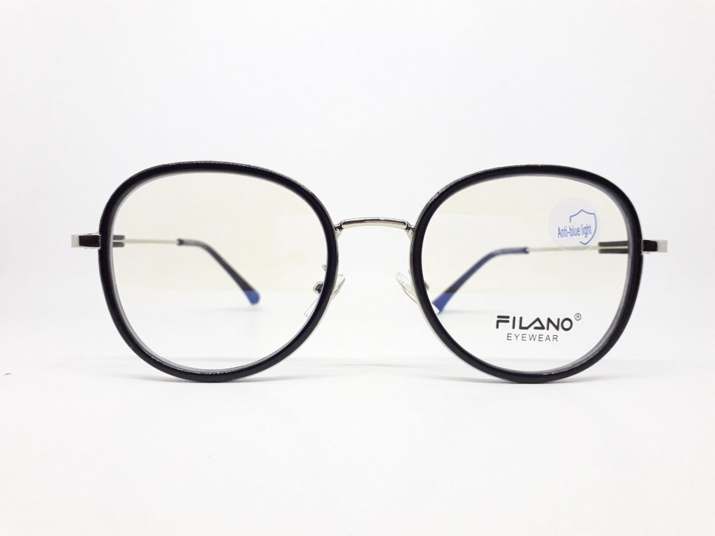 Frame Kacamata Fashion FILANO FM69042 Warna Hitam Silver