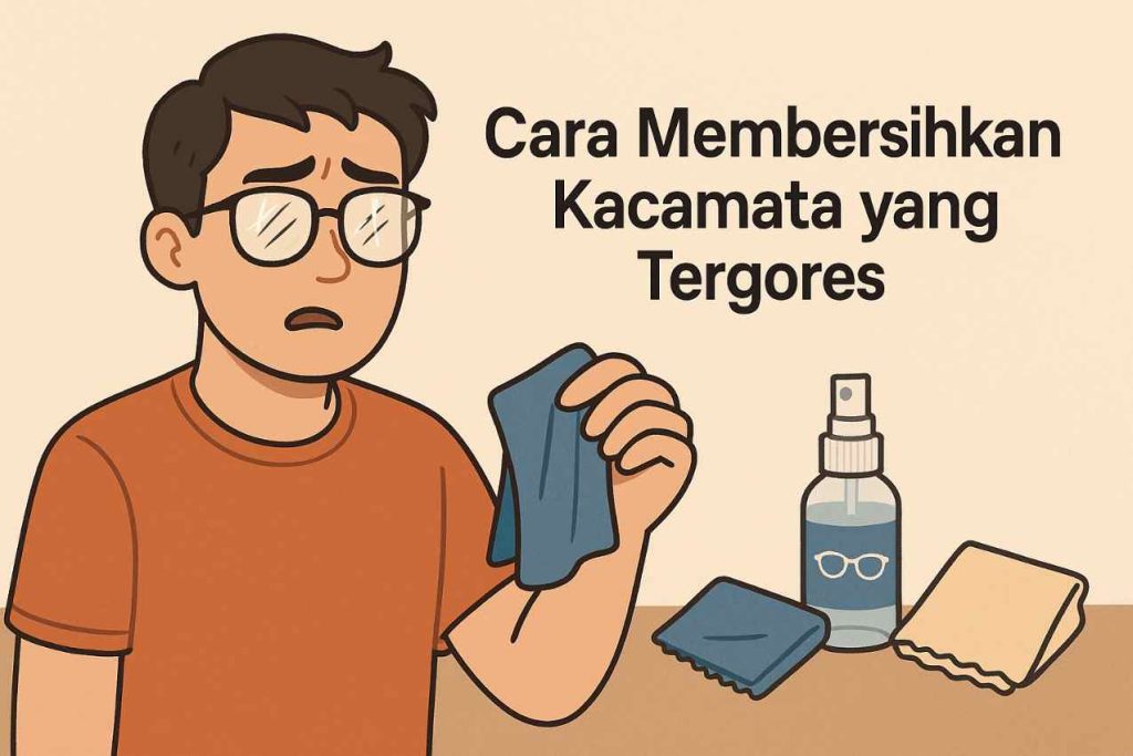 Cara Membersihkan Kacamata yang Tergores