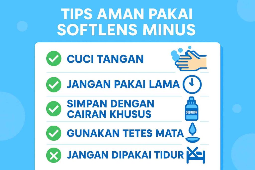 Tips Nyaman & Aman Menggunakan Softlens Bening Minus