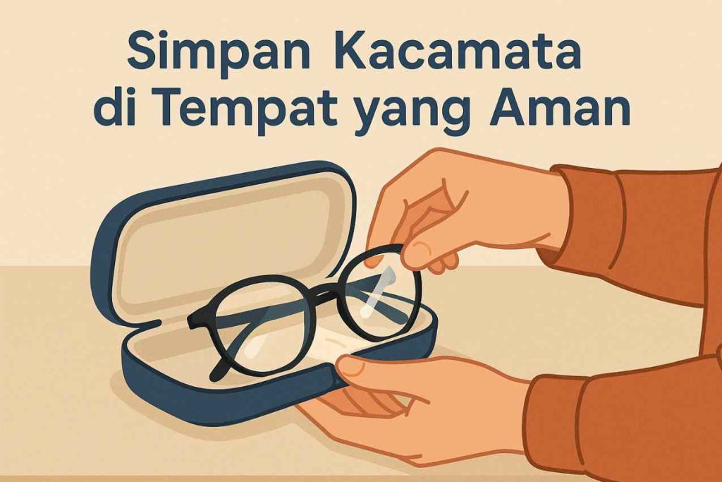 cara membersihkan kacamata yang buram