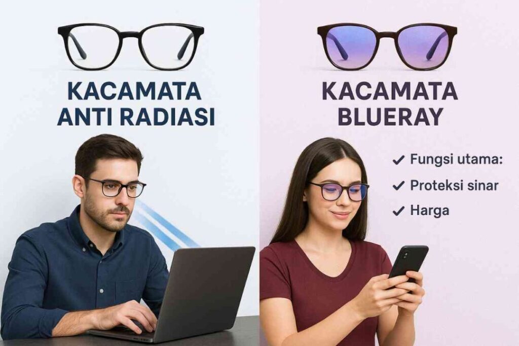 Perbedaan Kacamata Anti Radiasi dan Blueray