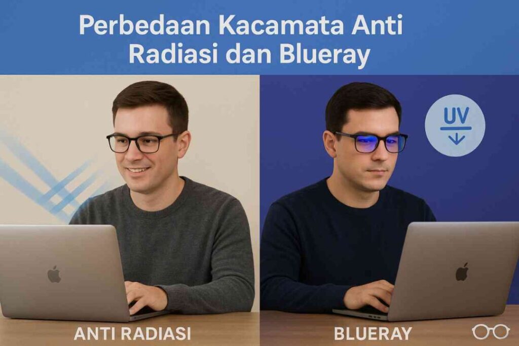 Perbedaan Kacamata Anti Radiasi dan Blueray Panduan Lengkap Sebelum Membeli