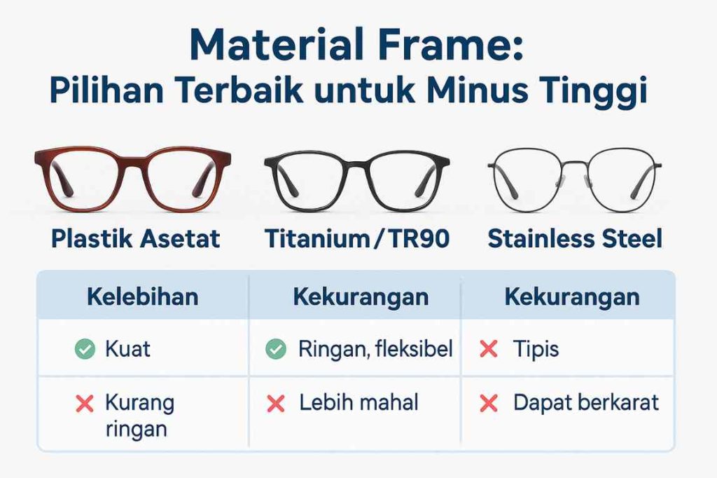 Tips Memilih Frame Kacamata untuk Minus Tinggi agar Tetap Nyaman