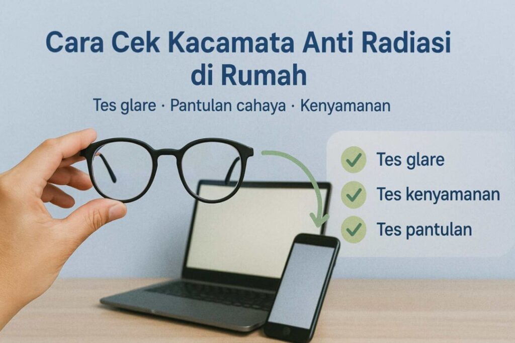 Cara Cek Kacamata Anti Radiasi di Rumah