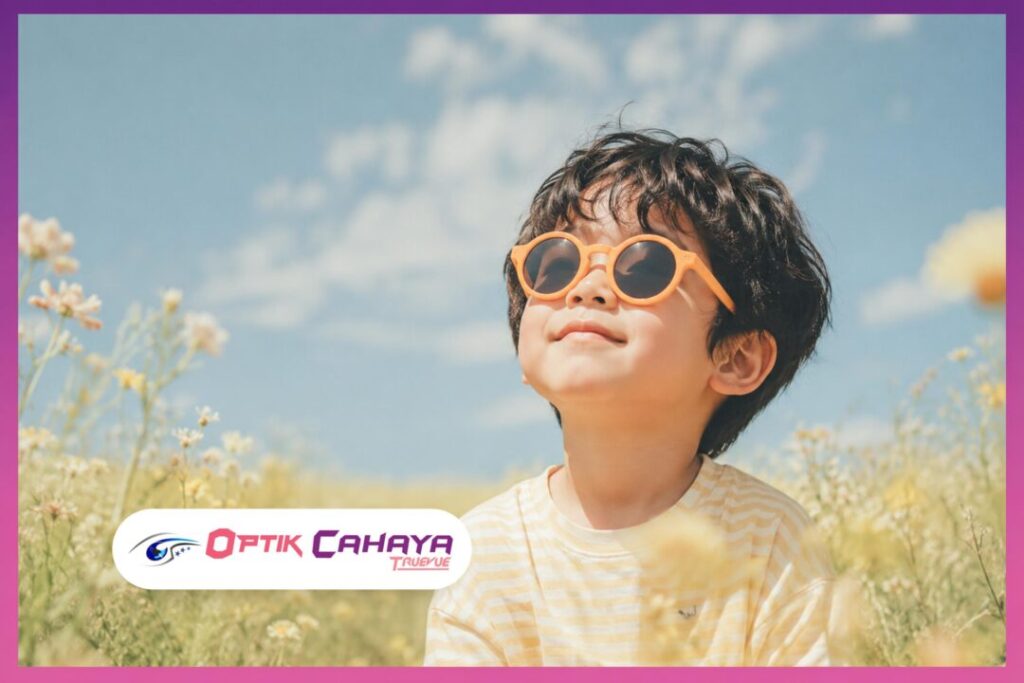 Kacamata Lentur Sunglasses Anak Anti UV Warna Orange