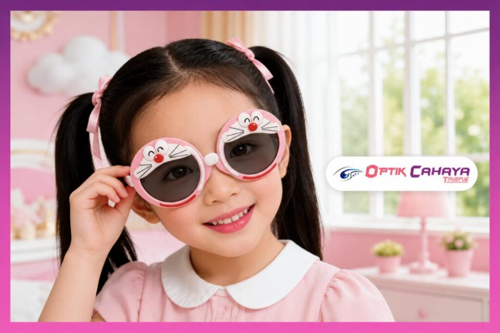 Sunglasess Kacamata Anak Karakter Lucu Doraemon Warna Pink