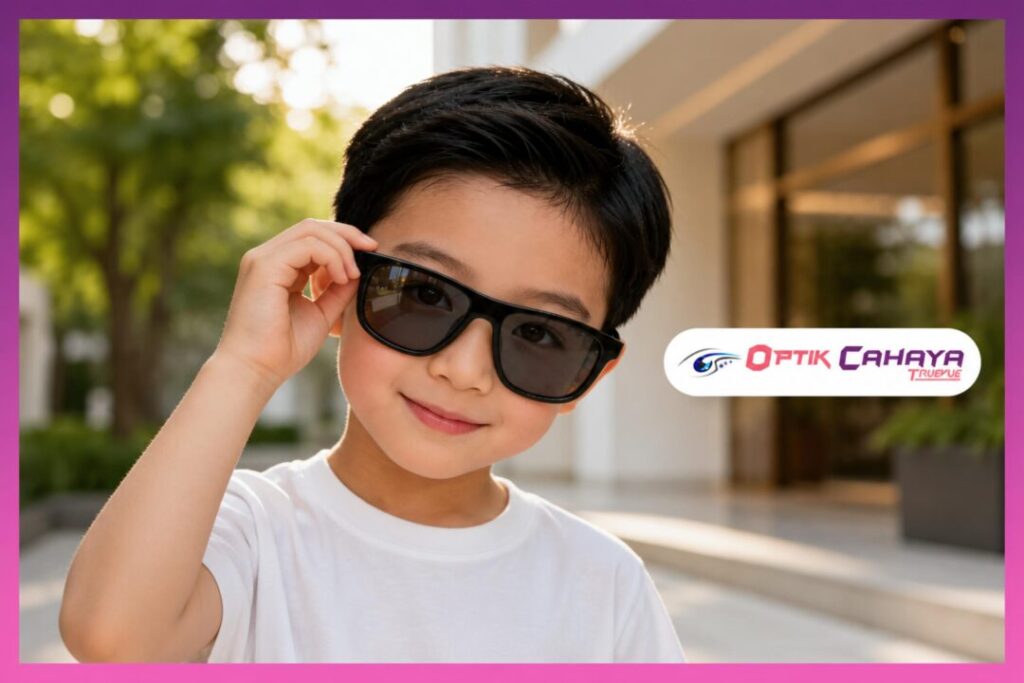 Sunglasses Kacamata Anak Anti UV Warna Hitam