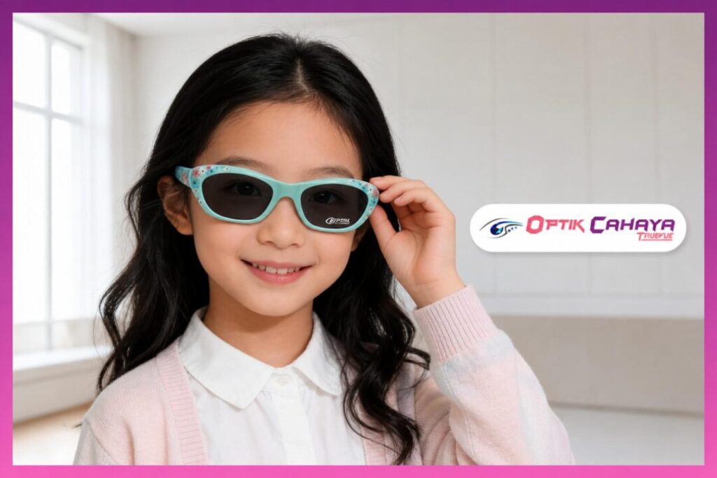 Sunglasses Kacamata Anak Perempuan Anti UV400 Warna Mint Motif Bunga T1506 C11 Cover