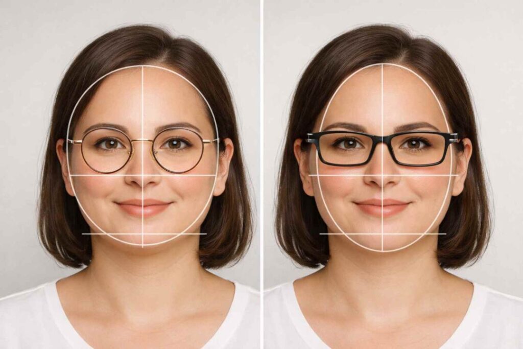 Kacamata untuk wajah Bulat