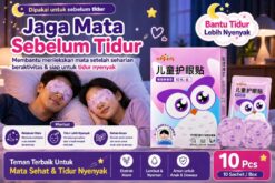 Masker Mata Jiong Xiao Jiong Ungu – Eye Patch Bantu Tidur Nyenyak & Lindungi Mata (Isi 10 Pasang)