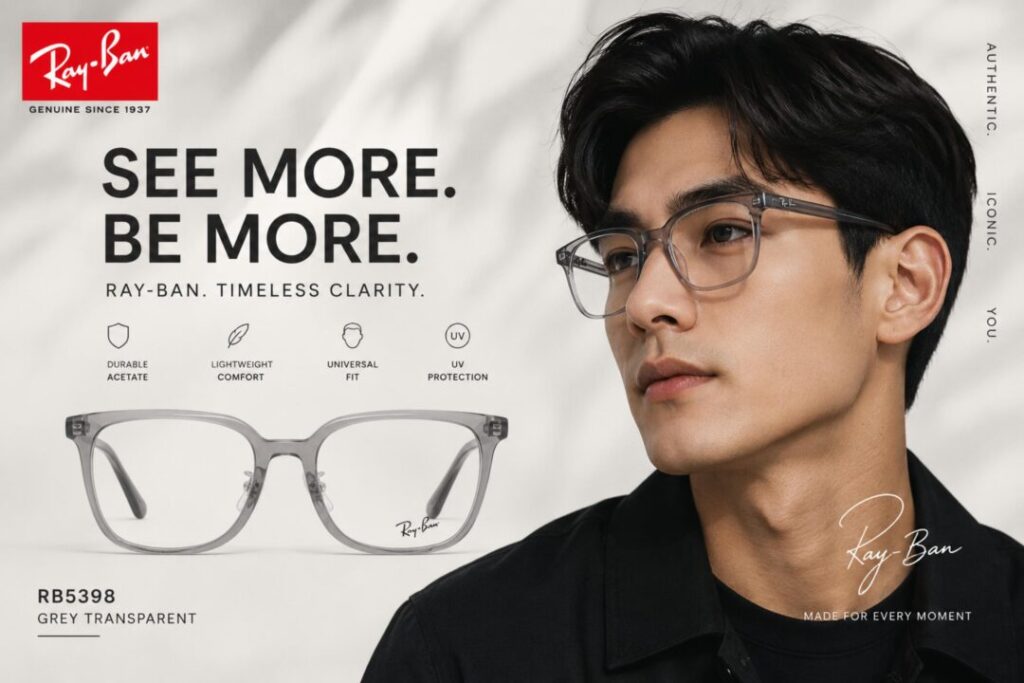 Frame kacamata branded Rayban RB 5419D 8268 Cover