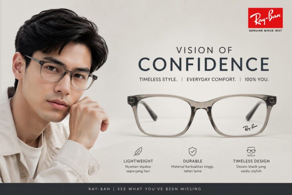 Frame Kacamata Pria Branded Rayban RB 7059D 5920