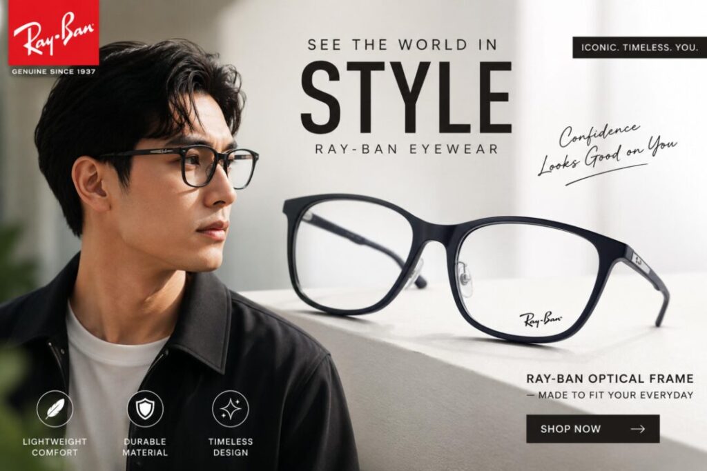 Frame kacamata branded Rayban RB 7168D 2000 Cover
