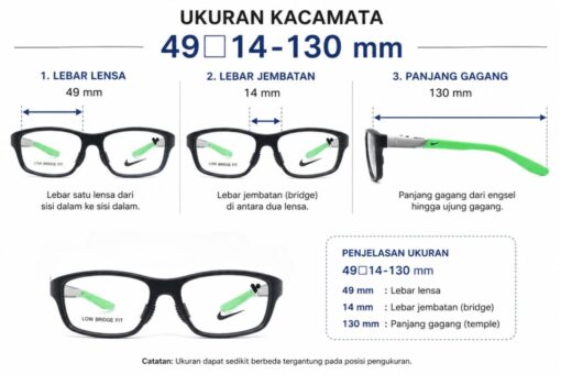 Frame Kacamata Anak Branded Nike 5023AF C003 ukuran