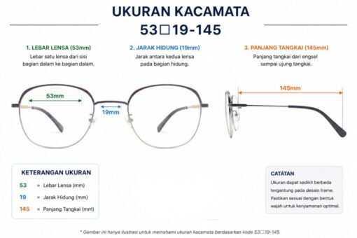 Frame Kacamata Branded Calvin Klein Jeans CK J20114A C201 Tampak Ukuran