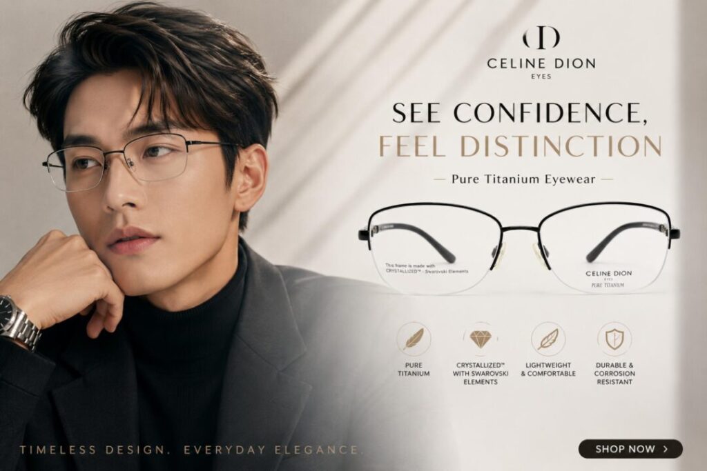 Frame Kacamata Branded Celine Dion Eyes CD8133T C1 Cover