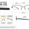 Frame Kacamata Branded Celine Dion Eyes CD8133T C1 Ukuran