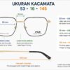 Frame Kacamata Branded Fila VFI534I C0302 Tampak Ukuran