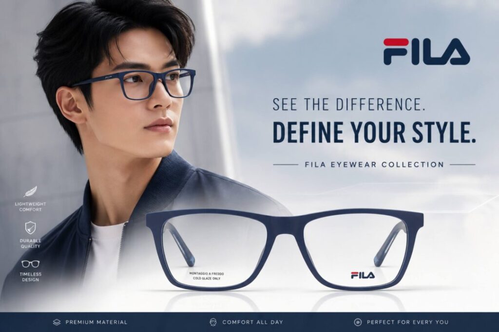 Frame Kacamata Branded Fila VFI991I C06QS Cover