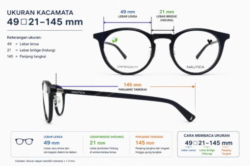Frame Kacamata Branded Nautica N8001LB C001