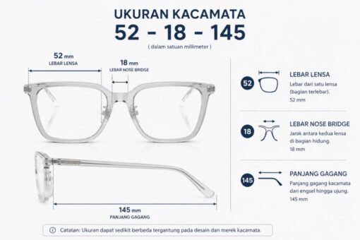Frame Kacamata Branded RayBan RB 5442D 8415 Ukuran