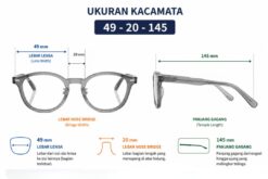 Frame Kacamata Branded RayBan RB 5443D 8268 Ukuran