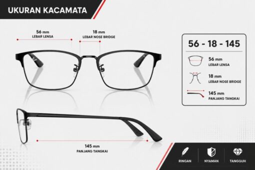 Frame Kacamata Branded RayBan RB 8772D 1206 Ukuran
