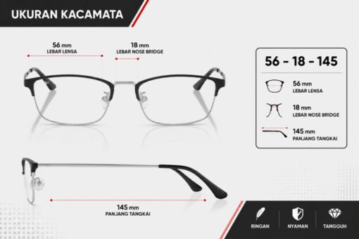 Frame Kacamata Branded RayBan RB 8772D 1235 Ukuran