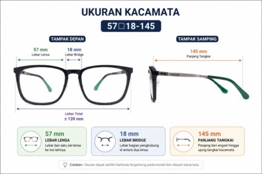 Frame Kacamata Branded TMatsuda TM 2132 C10 Ukuran