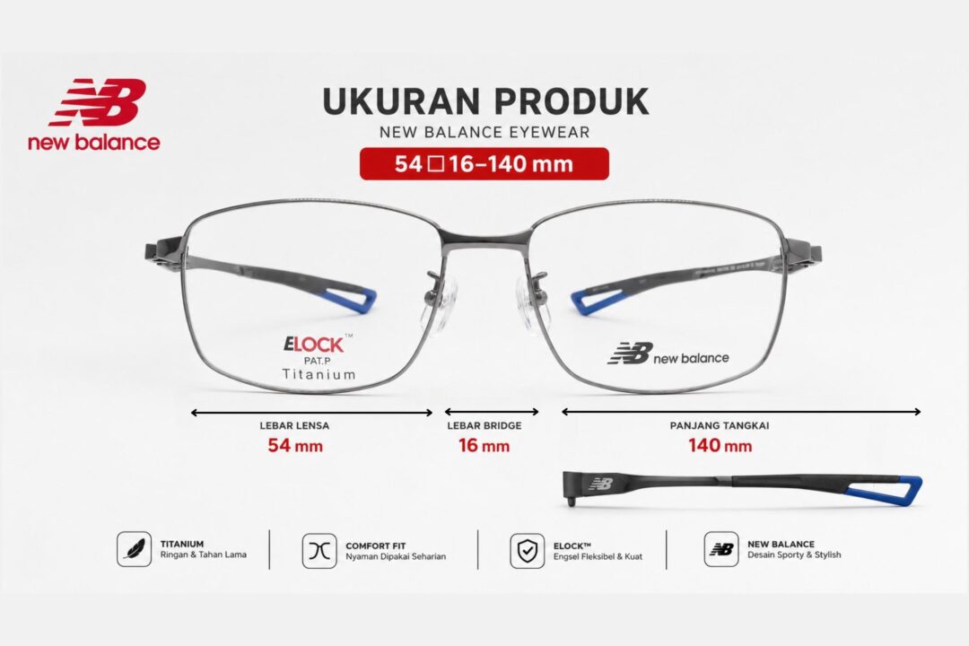 Frame Kacamata Branded New Balance NB07054 C03