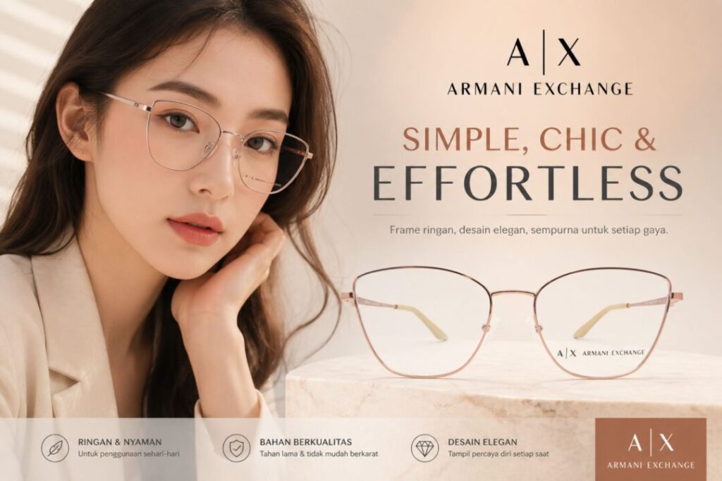 Frame Kacamata Branded Armani Exchange AX 1063 6103