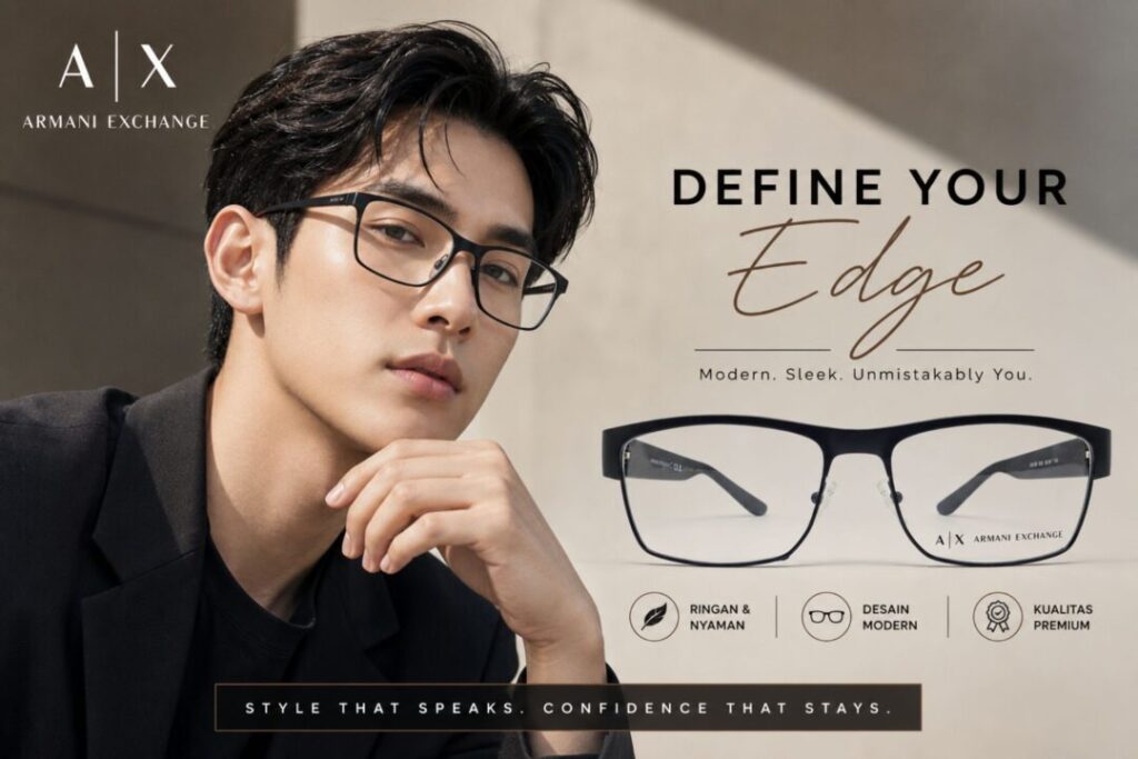 Frame Kacamata Branded Armani Exchange AX 1065 6000 Cover