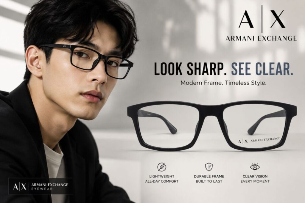 Frame Kacamata Branded Armani Exchange AX 3083U 8078
