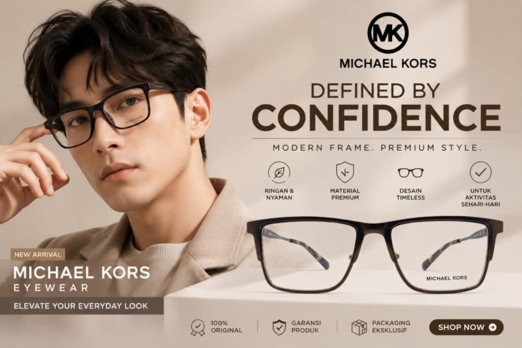 Frame Kacamata Branded Michael Kors MK 3097 Hidden Hills 1001