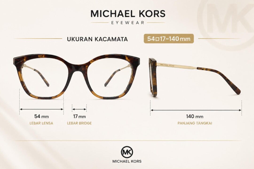 Frame Kacamata Branded Michael Kors MK 4076U Rome 3006 Ukuran