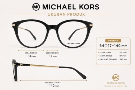 Frame Kacamata Branded Michael Kors MK 4135U Tortola 4003 Ukuran