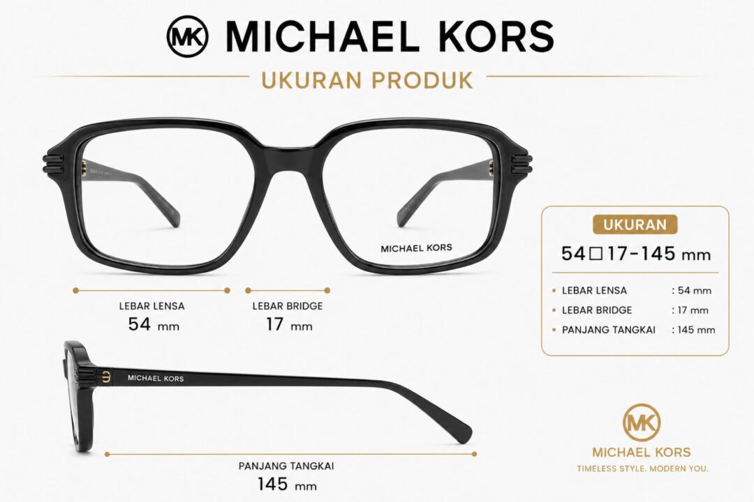 Frame Kacamata Branded Michael Kors MK 4154U 3005 Ukuran