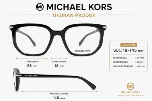 Frame Kacamata Branded Michael Kors MK 4158U 3005 Ukuran