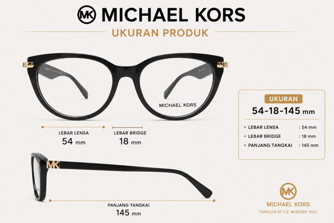 Frame Kacamata Branded Michael Kors MK 4168D 4034 Ukuran