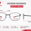Frame Kacamata Branded New Balance NB07058 C01 Ukuran