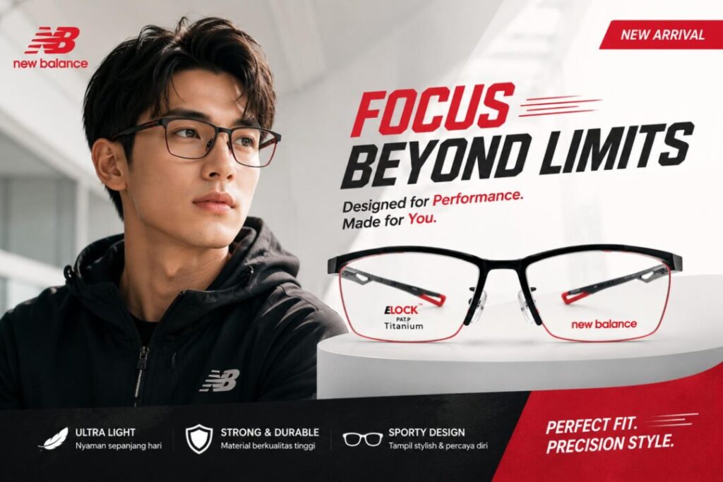 Frame Kacamata Branded New Balance NBS09490X C01 Cover