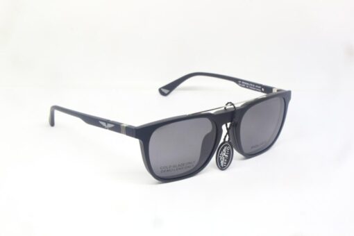 Frame Kacamata Clip On Branded Police UPLQ67 COL.U28P Tampak Serong Kanan
