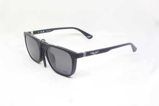 Frame Kacamata Clip On Branded Police UPLQ67 COL.U28P Tampak serong kiri