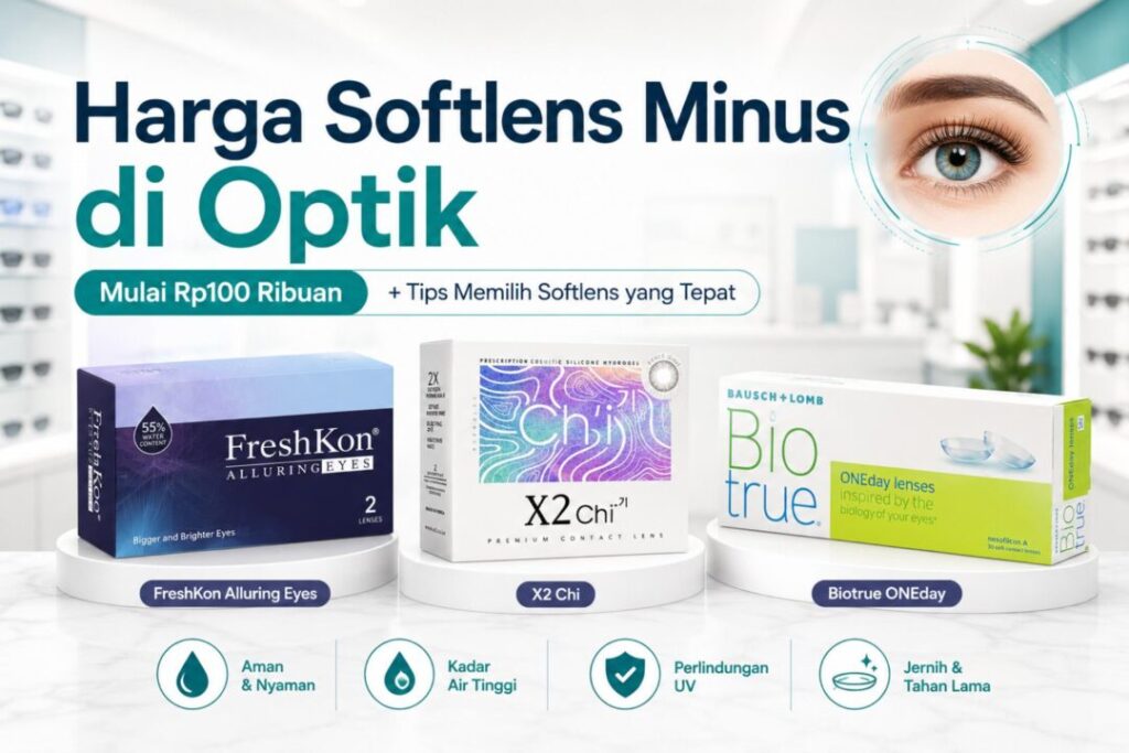 Harga Softlens Minus di Optik Rekomendasi Merek, dan Estimasi Biaya Lengkap